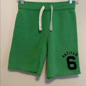 Abercrombie & Fitch Green Jogger Logo  Shorts